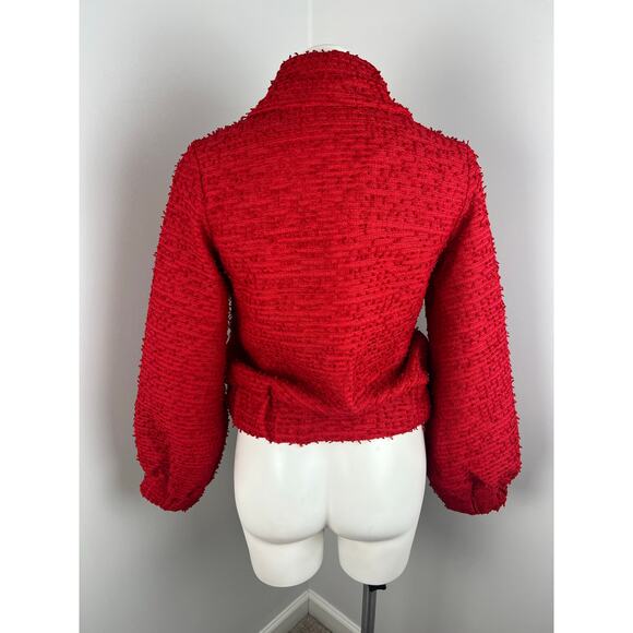 Endless Rose Double Pocket Red Tweed Jacket XS - Picture 4 of 8